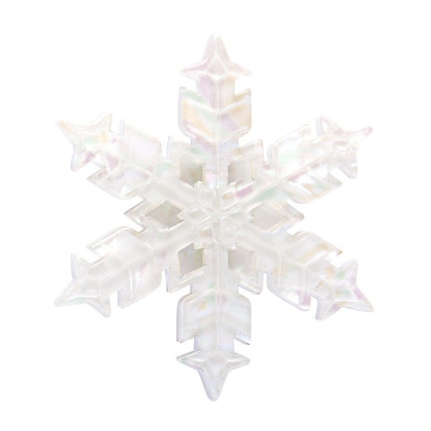 Erstwilder snowflake-shaped resin mini brooch.