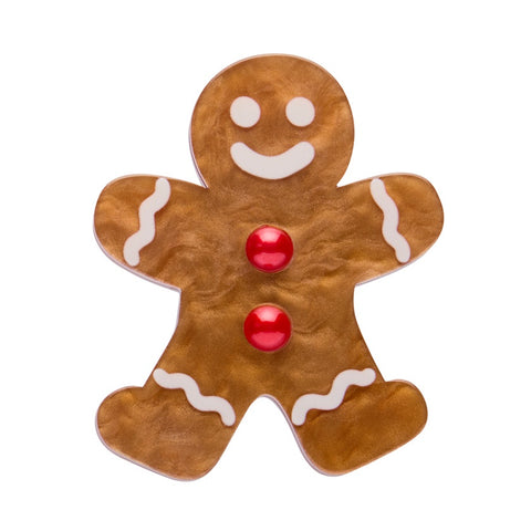 Erstwilder Gingerbread Man mini brooch