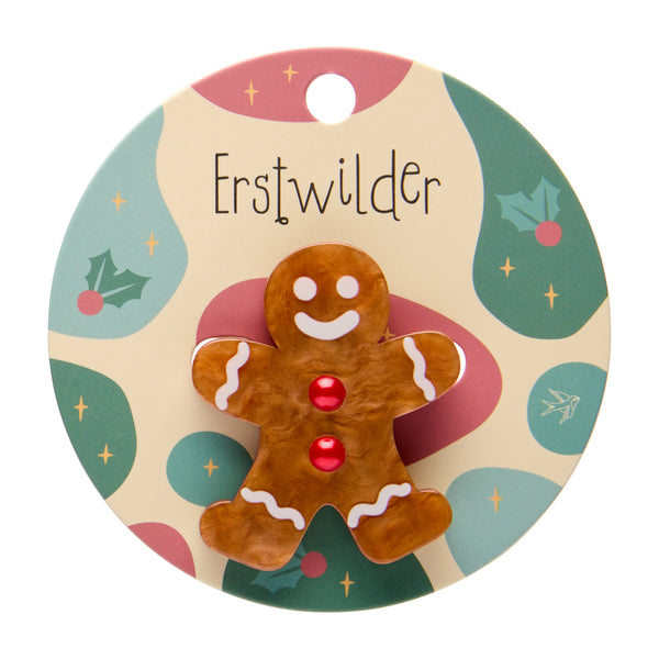 Erstwilder Gingerbread Man Mini Brooch