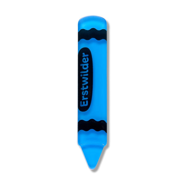 Erstwilder Crayon Simplified Mini Brooch - Blue