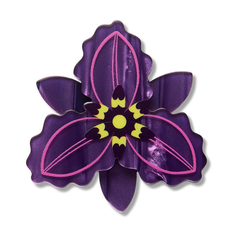 Erstwilder x RBGV Chocolate Lily Simplified Mini Brooch