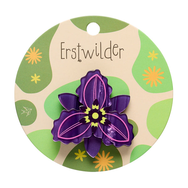 Erstwilder x RBGV Chocolate Lily Simplified Mini Brooch