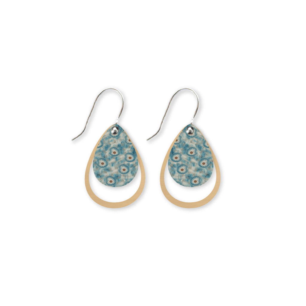 Petals and Thread Layered Iconic Outline Drop Earring