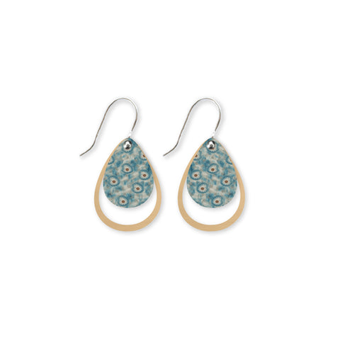 Petals and Thread Layered Iconic Outline Drop Earring