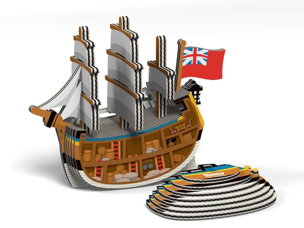 HMS Endeavour 3D Cardboard Model Kit