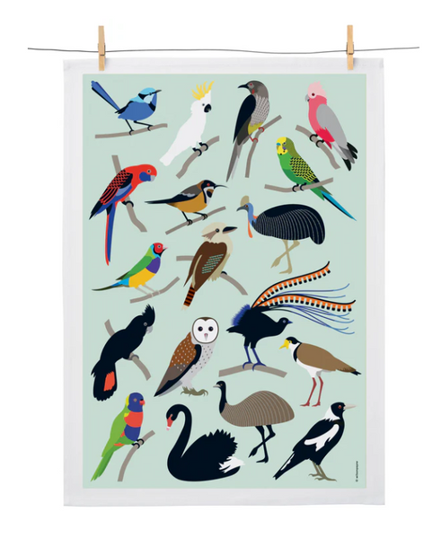 Flock of Favourites Tea Towel