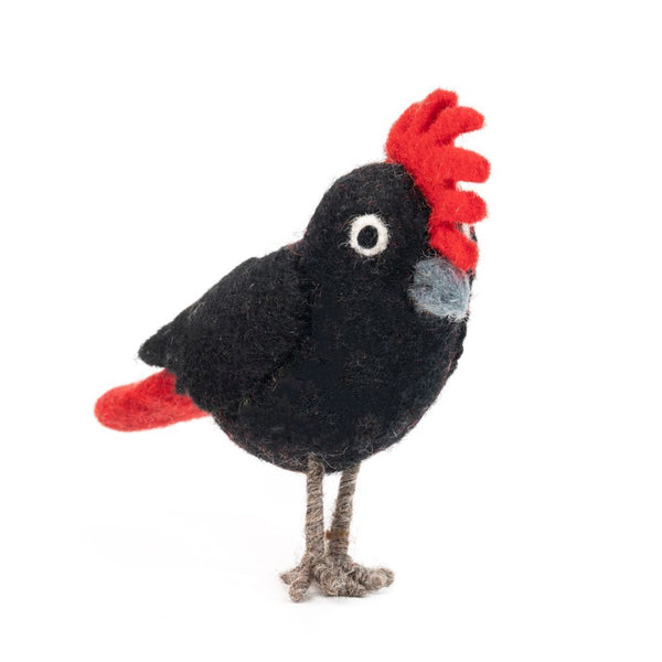 Felted Black Cockatoo 100% NZ Wool