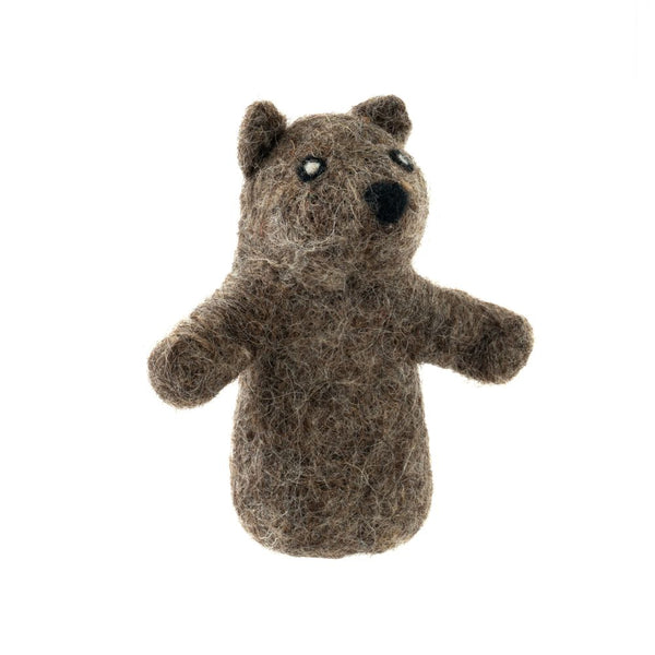 Felted Finger Puppet Wombat 100% NZ Wool