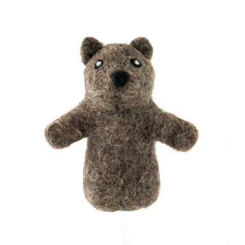 Felted Finger Puppet Wombat 100% NZ Wool