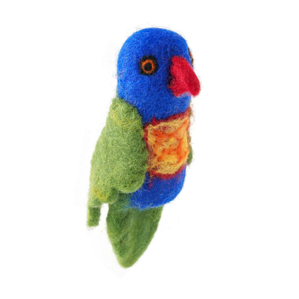 Felted Finger Puppet Rainbow Lorikeet 100% NZ Wool