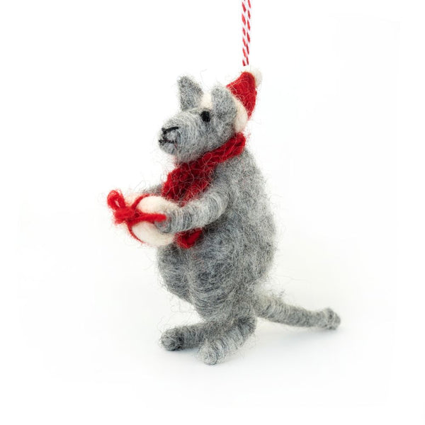 Felted Decoration 100% NZ Wool Kangaroo Kevin