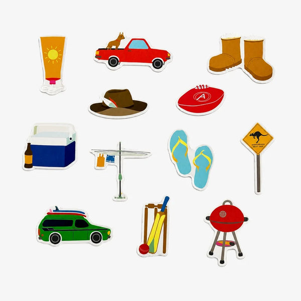 Iconic Australian Icons Magnet Set