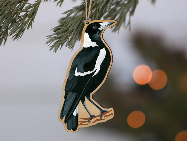 Aussie Classic Ornament - Magpie