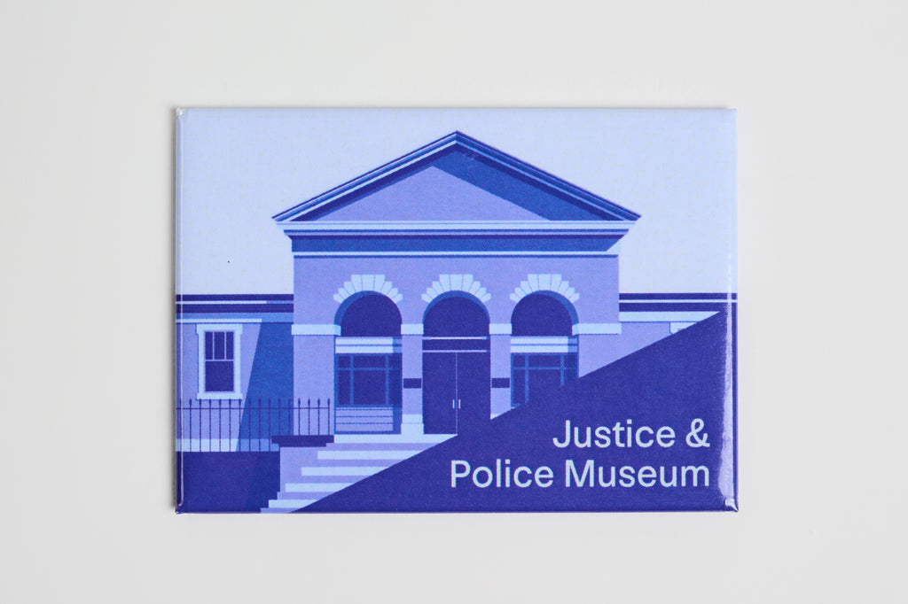 Justice & Police Museum Graphic Magnet - Blue