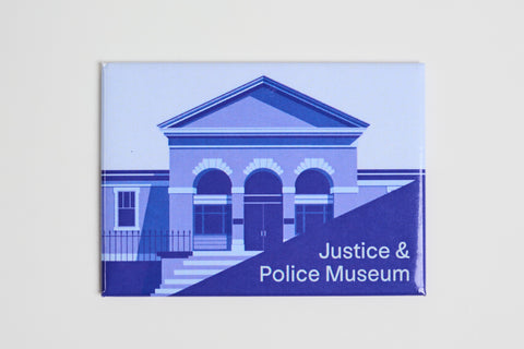 Justice & Police Museum Graphic Magnet - Blue