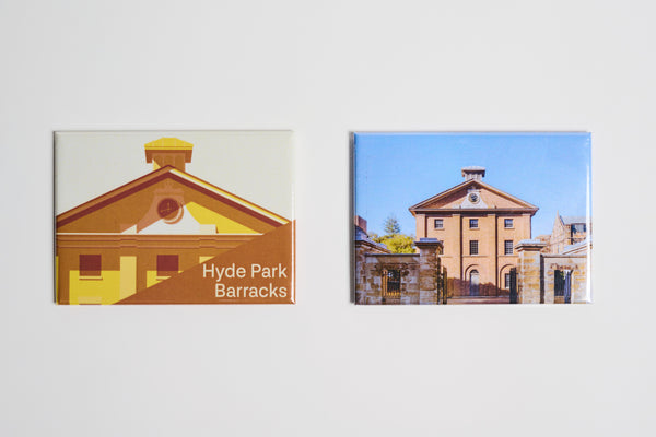 Hyde Park Barracks Graphic Magnet - Yellow