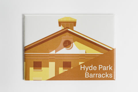 Hyde Park Barracks Graphic Magnet - Yellow