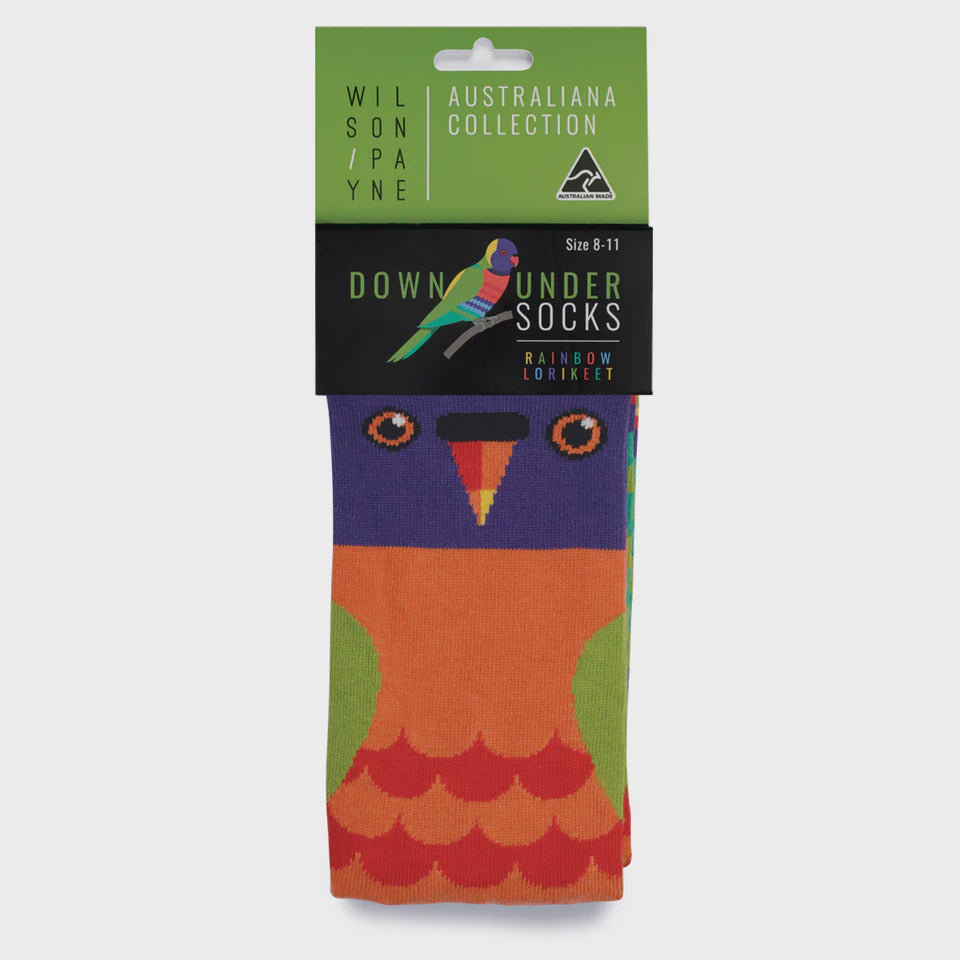 Rainbow Lorikeet Down Under Socks