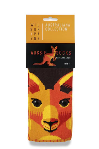 Red Kangaroo Aussie Socks