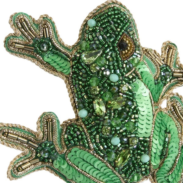Dainty Green Tree Frog Sequinned Decoration
