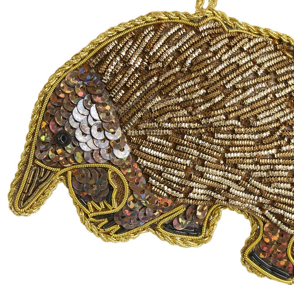 Patrick the Echidna Sequinned Decoration