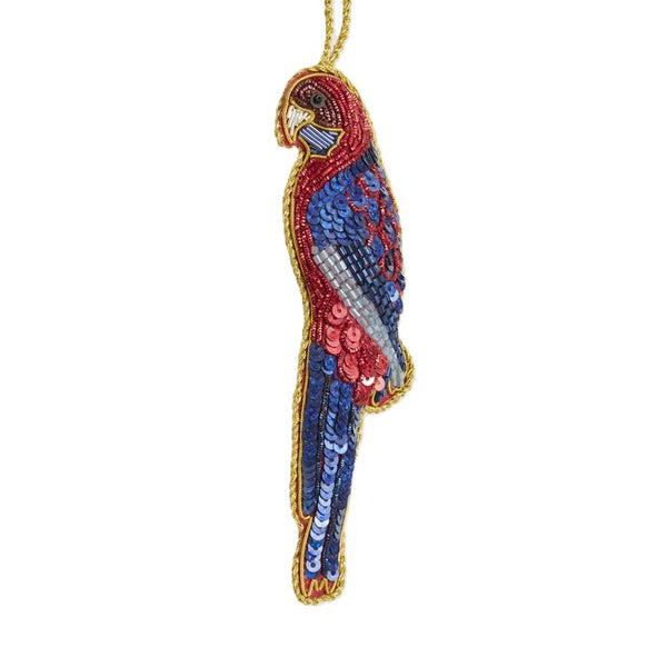 Crimson Rosella Sequinned Decoration