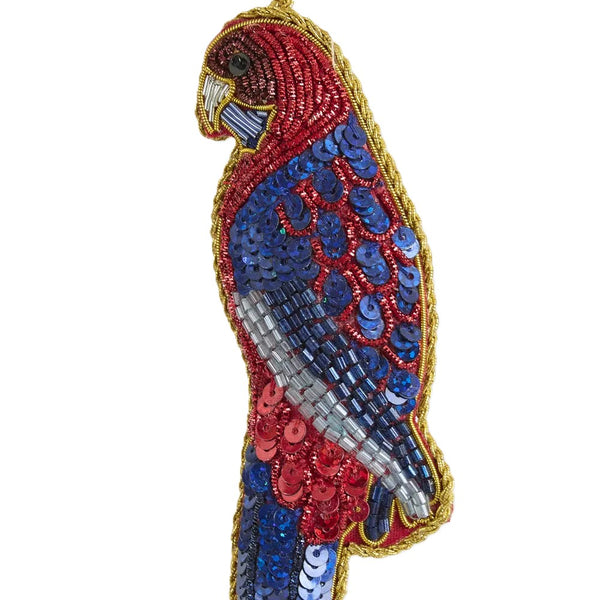 Crimson Rosella Sequinned Decoration