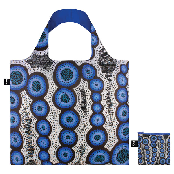 Kirsten Nangala Egan Water Dreaming Blue Recycled Bag