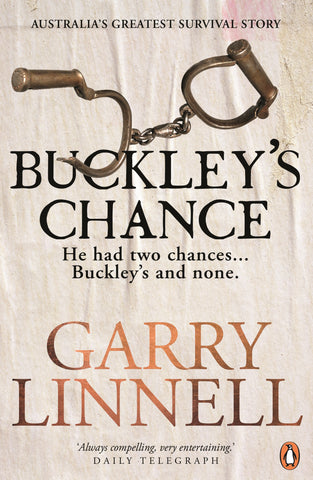 Book cover of 'Buckley's Chance ' featuring a convict chains.