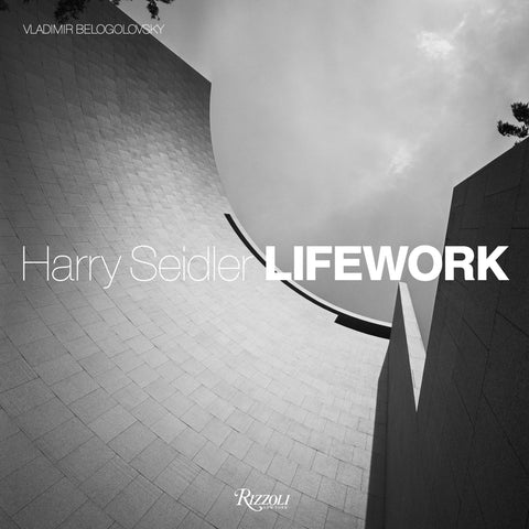 Cover of the book 'Harry Seidler: Lifework' featuring a black and white photograph of an architectural structure with the title text overlaid.