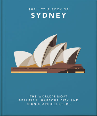 Cover of 'The Little Book of Sydney' featuring an illustration of the Sydney Opera House, with the title and description of the book.