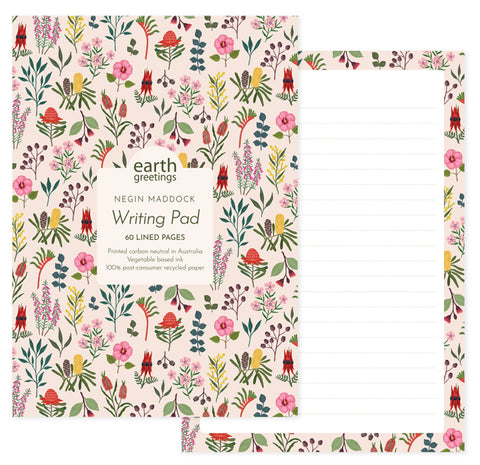 A5 Writing Pad Australian Wildflowers