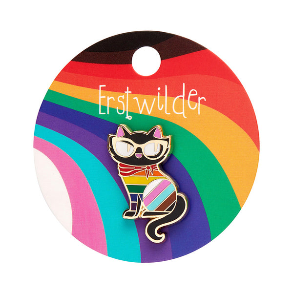 Erstwilder Elissa the Rainbow Cat Enamel Pin