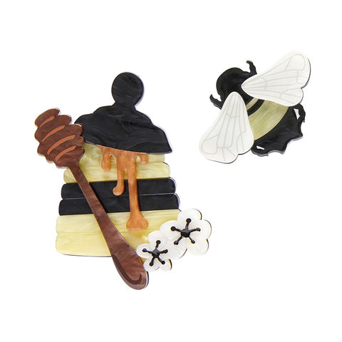 Erstwilder Honeydew and Nectar Brooch Set