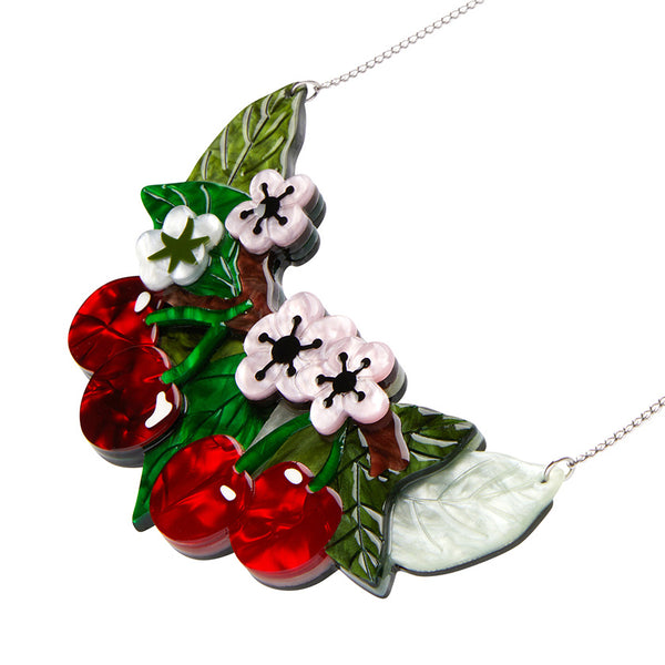 Erstwilder Blossoming Cherries Statement Necklace