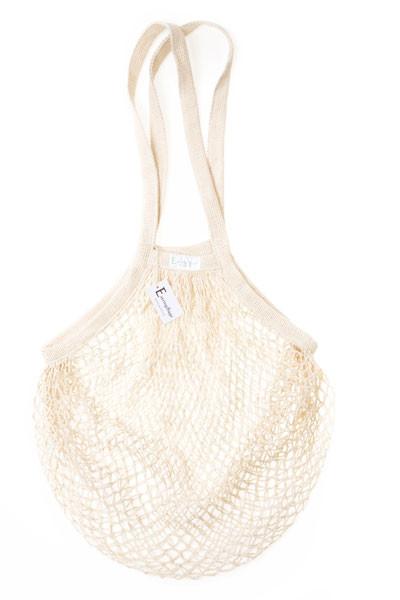 Cotton Long Handle String Bag Oatmeal